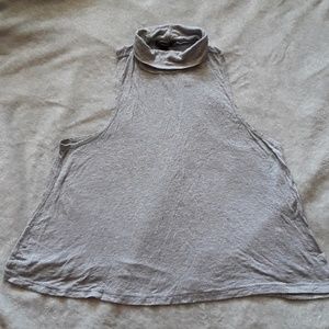 knit sleeveless turtleneck